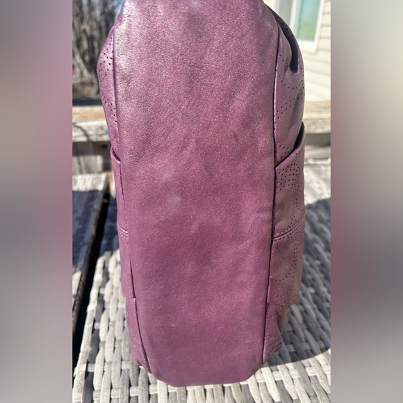 Coach North South Signature Perforated Leather 2Way Hobo Shoulder Bag F19407 - Picture 7 of 11